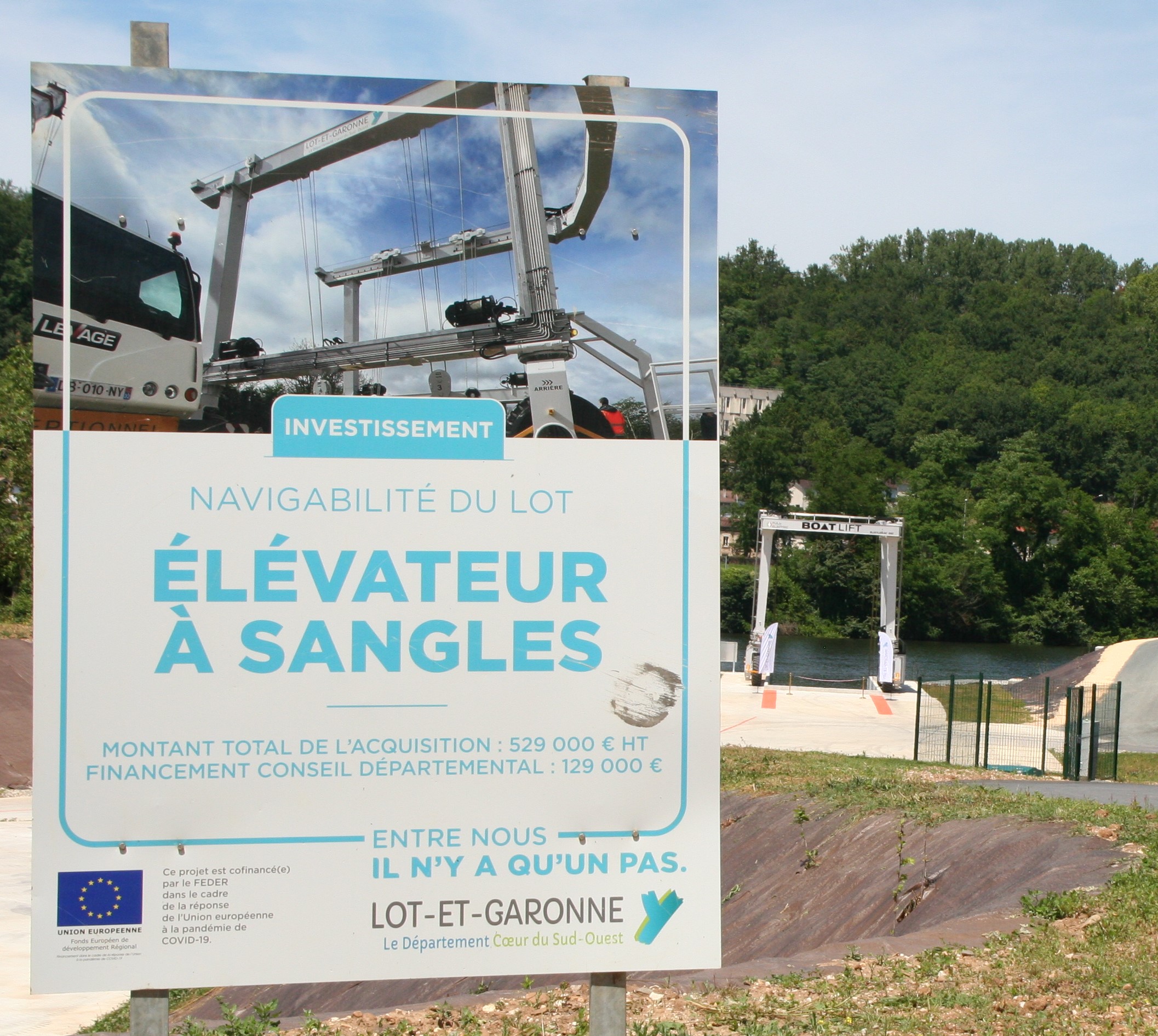 Début des travaux du transbordeur sur le Lot.
